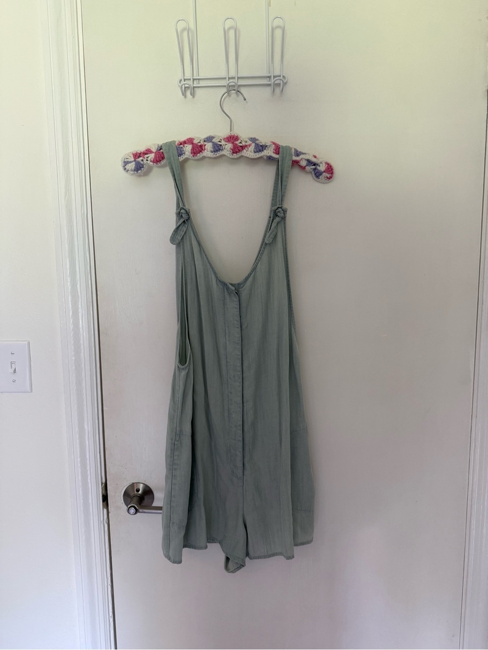 Gentle Fawn Soft Jean Tie-Shoulder Romper